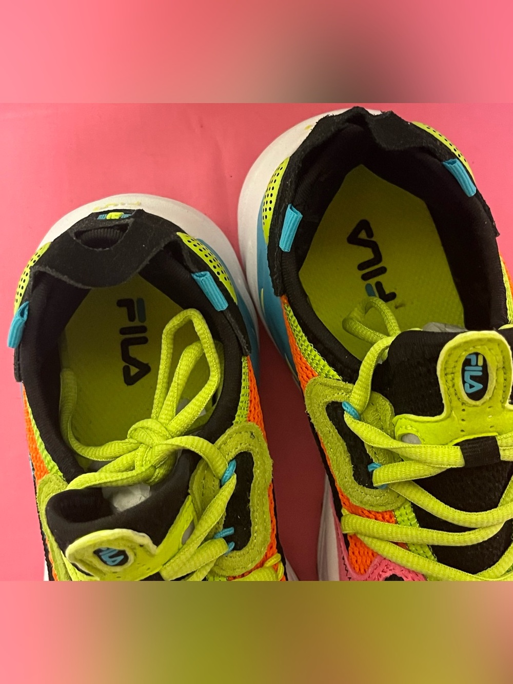 FILA Electrove 2 Neon Multicolor Chunky Sneakers Size 6.5 Y2K Rave Streetwear - Picture 6 of 10